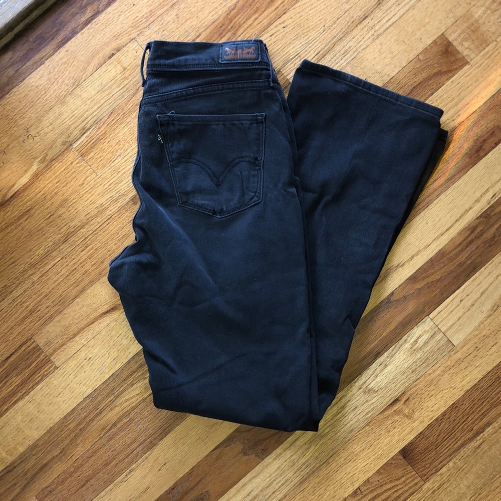 Black Levi bootcut jeans